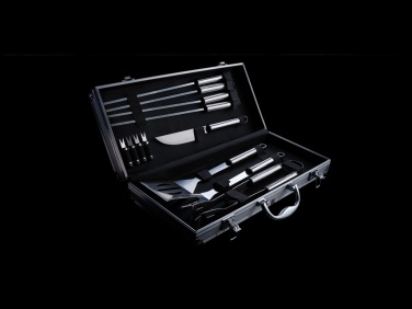 Logotrade promotional gift image of: 12 pcs barbecue set in aluminium box